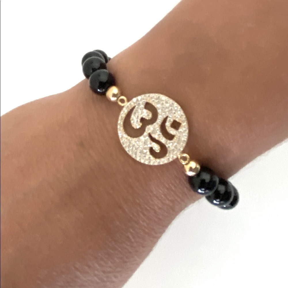 Onyx Om Crystal Bracelet